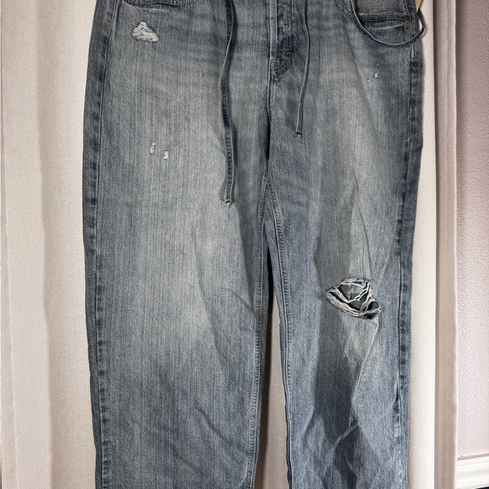 Universal Thread Light Blue Distressed Flare Jeans - Picture 2 of 5